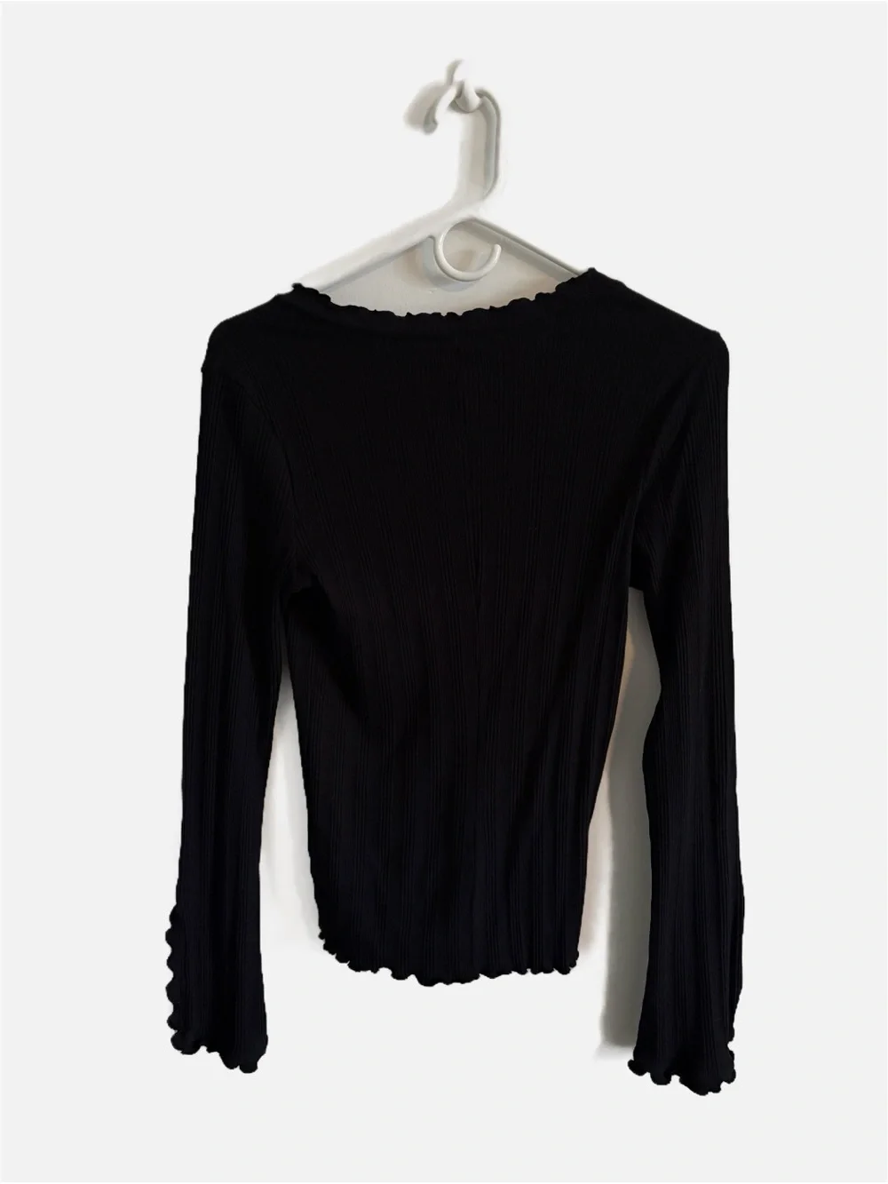 Intimately Free People‎ Black Open Sleeve Tie Front Top